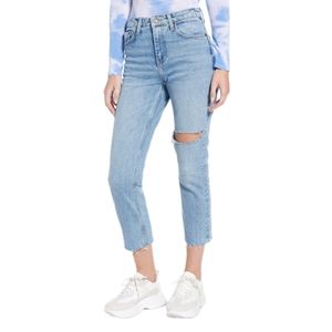 Topshop Distressed Straight Jeans Size 30